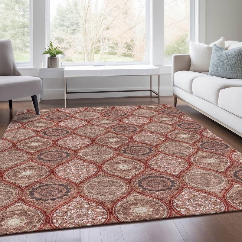Premium Washable Super Soft Boho Mosaic Mayfield Rug