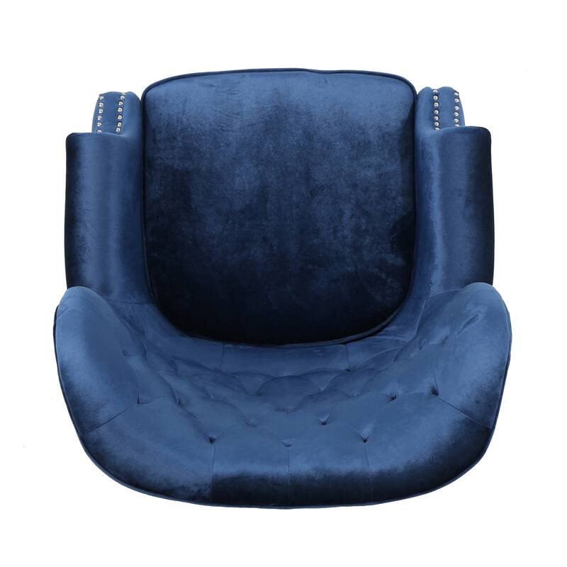 32" High Back Velvet Club Chair