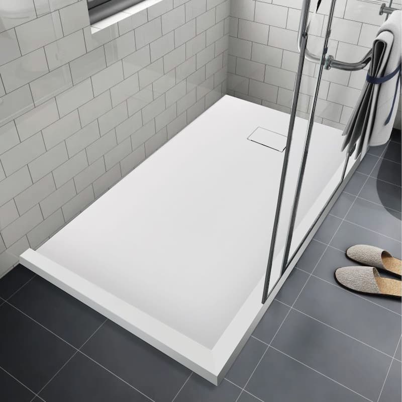Transolid FZSDTR6336 63" x 36-1/2" Rectangular Shower Base with Double