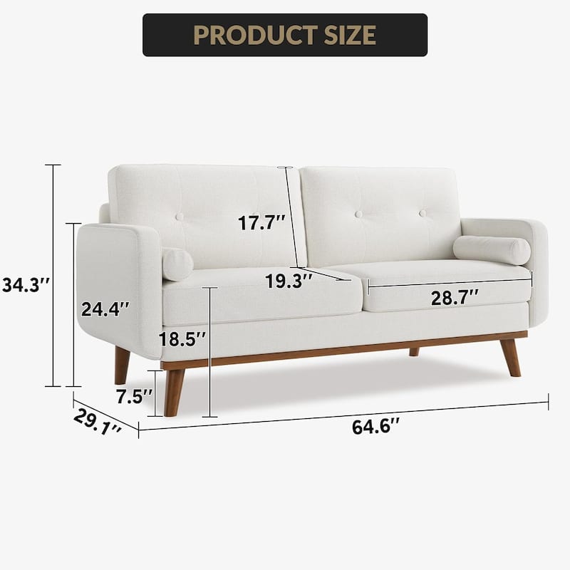 2 Seater Teddy Fleece Boucle Upholstered Sofa Loveseat Couch for Home