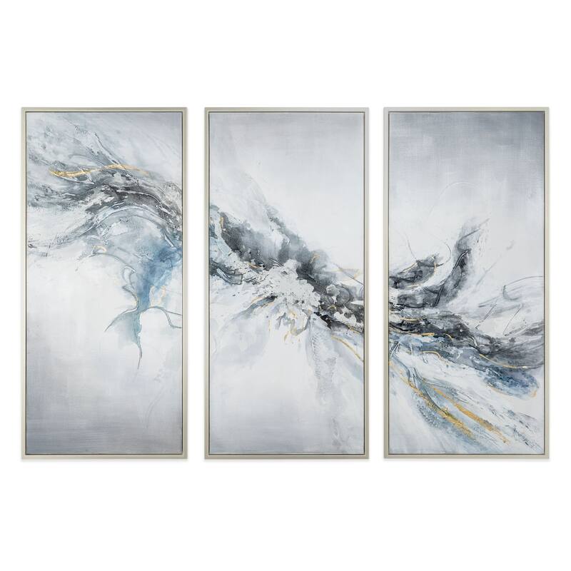 Mystic Mistral, Hand Painted Triptych Canvas, Set of 3