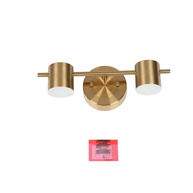 Modern 1/2/3-Light Gold Brass LED Bathroom Vanity Light Linear Wall Sconces