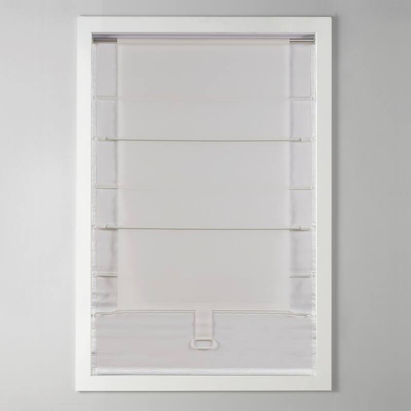 Basketweave Room Darkening Cordless Roman Shade