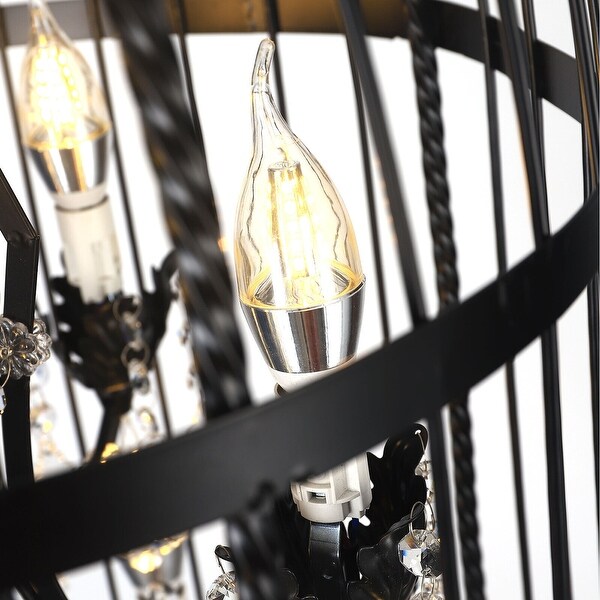 Black birdcage chandelier discount