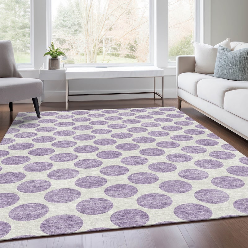 Premium Washable Super Soft Geo Dots Mayfield Rug