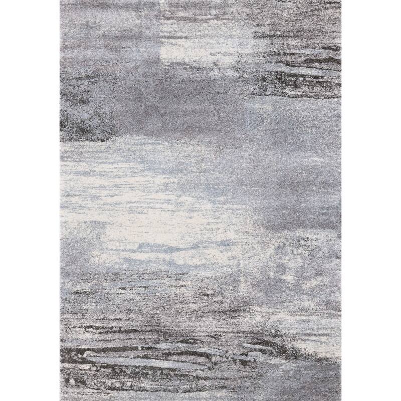 Brookfield Collection - Blue/White Distressed Blend Rug