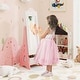 preview thumbnail 6 of 18, Costway Kids Vanity Set Princess Makeup Dressing Table & Chair Set - See Details