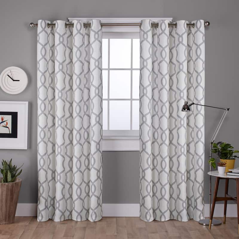 ATI Home Kochi Light Filtering Linen Blend Grommet Top Curtain Panel Pair - 54" w x 108" l - Dove Grey