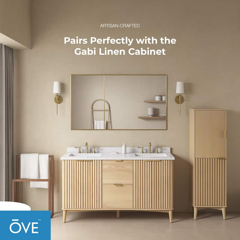 Gabi Bathroom Vanity with White Engineered Stone Top