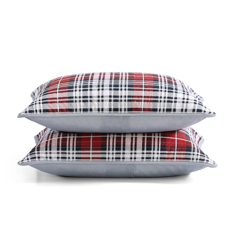 Tommy Hilfiger Collegiate Tartan Cotton Blue Quilt Set