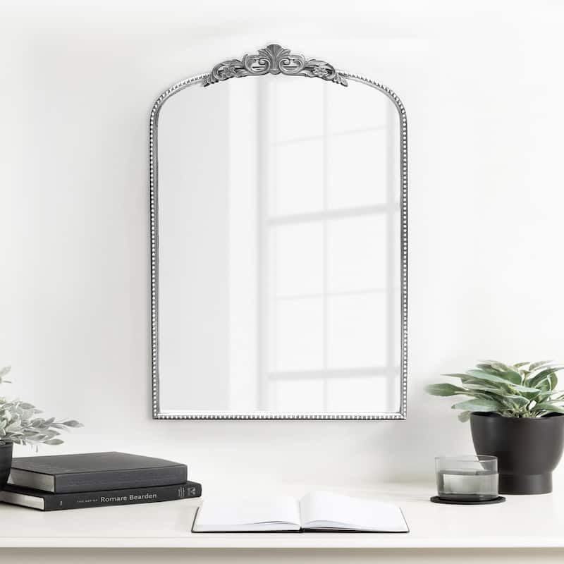 Antique Wall Mirror Baroque Vintage Mirror - 24x36 - Silver