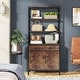preview thumbnail 3 of 5, 4 Shelf Tall Bookshelf with Drawer and Cabinet, 68-inch Bookcase with Doors, Book Shelves Storage Cabinet Display Rack