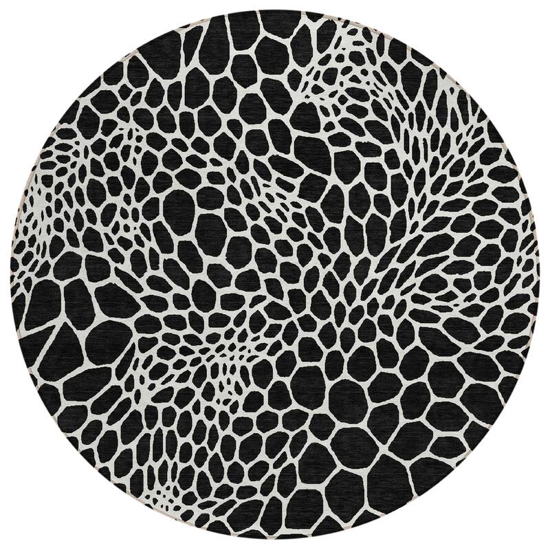Machine Washable Indoor/ Outdoor Chantille Animal Print Rug