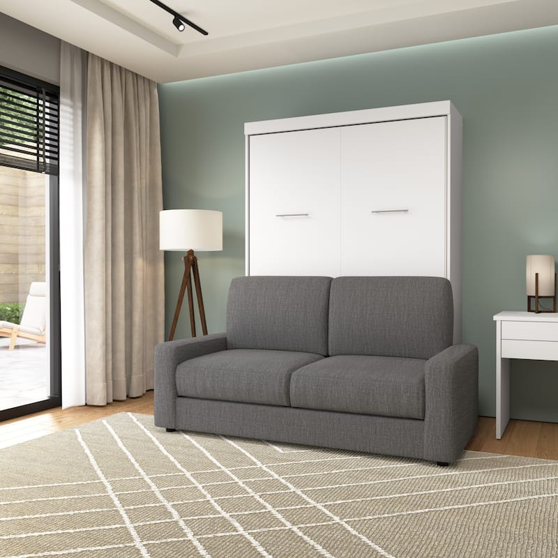 Bestar Nebula Space-Saving Murphy Bed with Sofa for Living Room