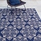 preview thumbnail 5 of 6, Licensed Disney Mickey Mouse Transitional Medallion Navy Blue/ Ivory Flatweave Indoor/ Outdoor Area Rug