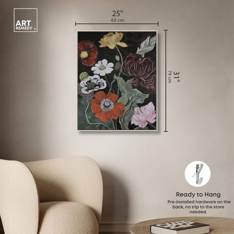 Ruby Revelry Canvas by Art Remedy