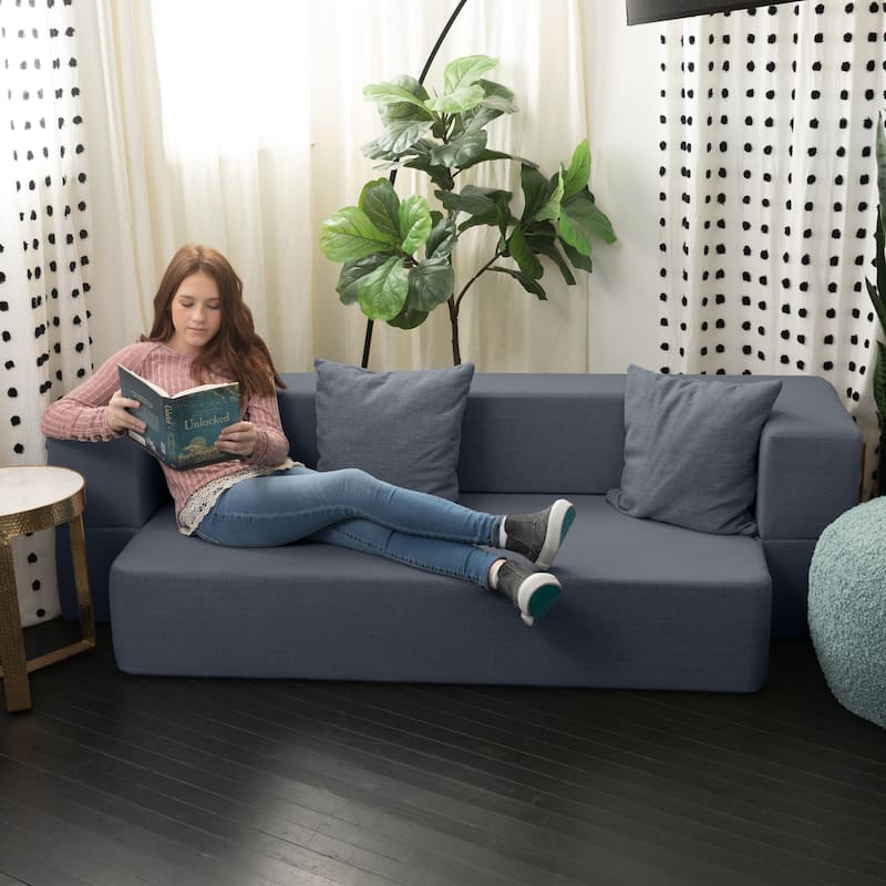 Zenzi Loveseat Twin - Convertible Couch / Twin Sleeper, Bru Smart