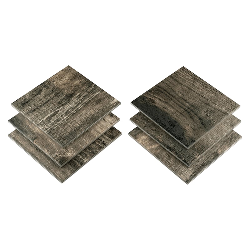Merola Tile Sabina Timber Brown 9.86" x 9.86" Porcelain Floor and Wall Tile