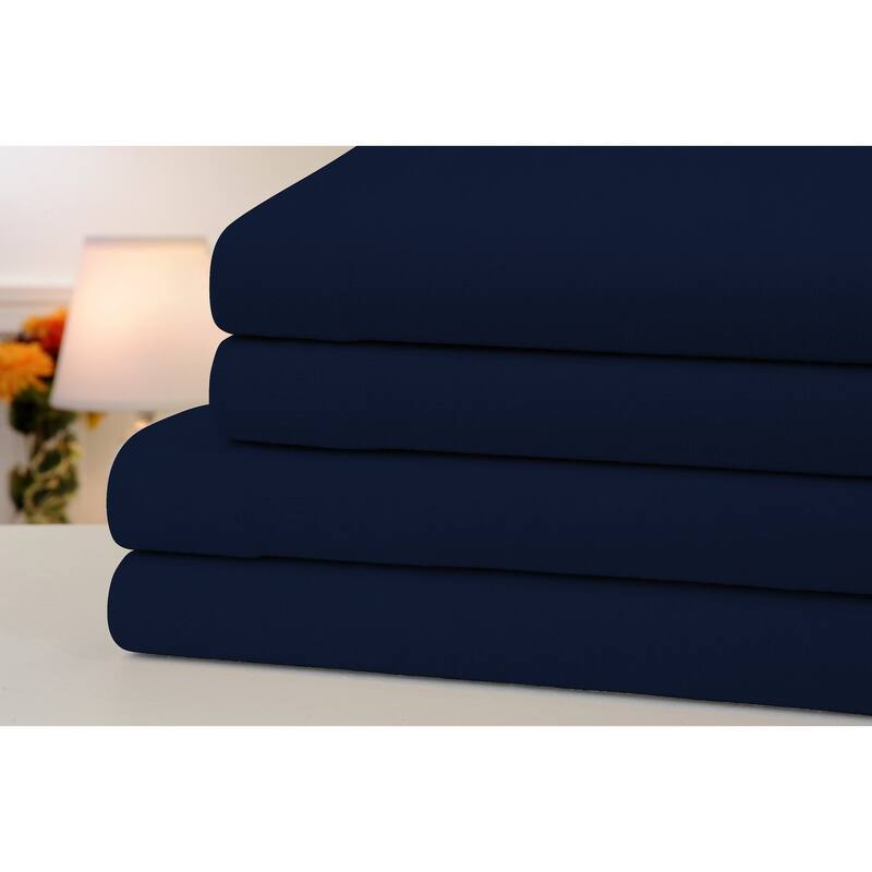 Bibb Home Solid Flannel 4 Piece Sheet Set