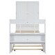 preview thumbnail 18 of 25, Twin Size Platform Bed with Storage Headboard and Footboard, Pull Out Shelves and Twin Size Trundle