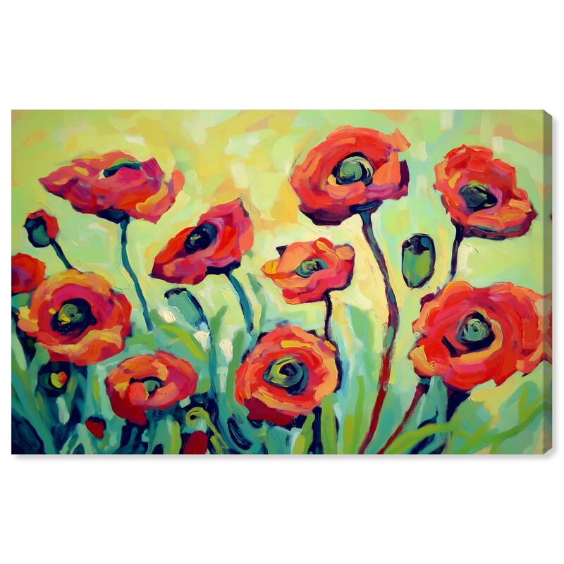 Red Poppy Field I Canvas by Art Remedy, Gallery Wrapped - 30" x 20"