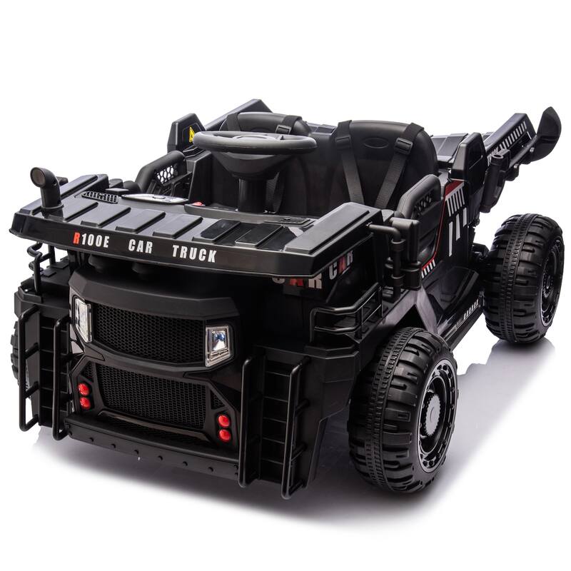 Dual-Seater Ride On Car for Kids, 24V Motor, Parental Remote Control, Bluetooth, Music, Electric Rear Dump and LED Lights