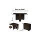 preview thumbnail 4 of 19, Foldable Kitchen Table, Rolling Wood Folding Dining Table on Wheels for Small Spaces