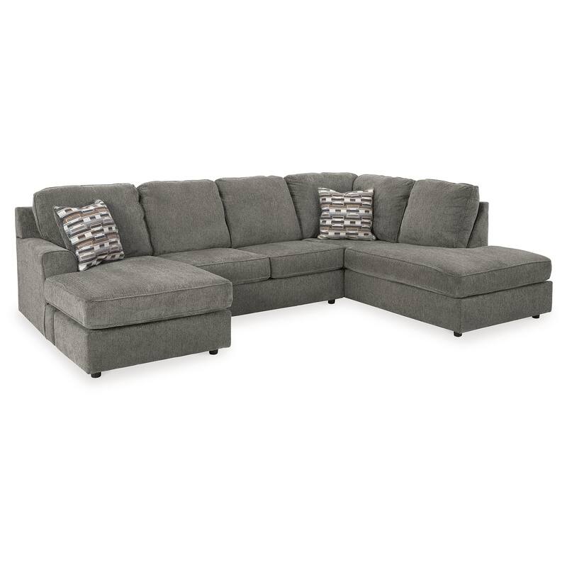 Signature Design by Ashley O'Phannon 2-Piece Sectional with Ottoman - 125" W x 86" D x 38" H