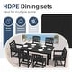 preview thumbnail 12 of 10, 7-Piece HDPE Outdoor Dining Set 66.9''L Table with 6 Chairs
