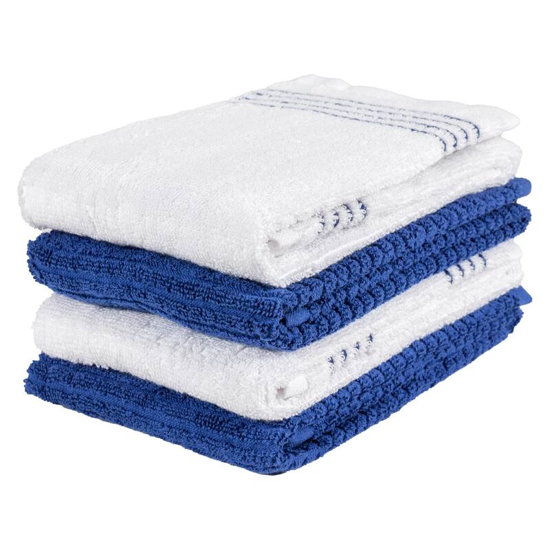 Davenport Terry Kitchen Towels, Set of 4 - Blue