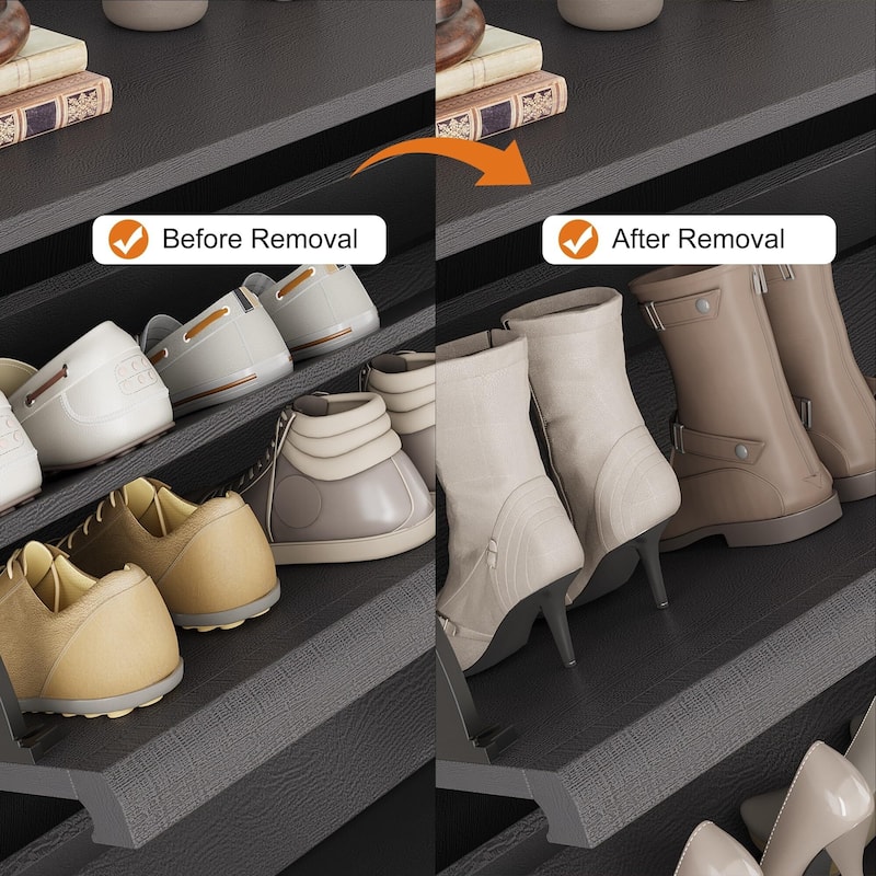Drawer Wooden Shoe Cabinet with Adjustable Shelves