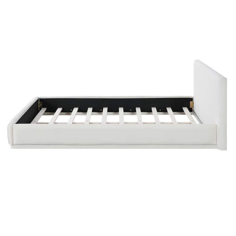 Soft Upholstered Bed with Fully Padded Headboard for Comfort and Support