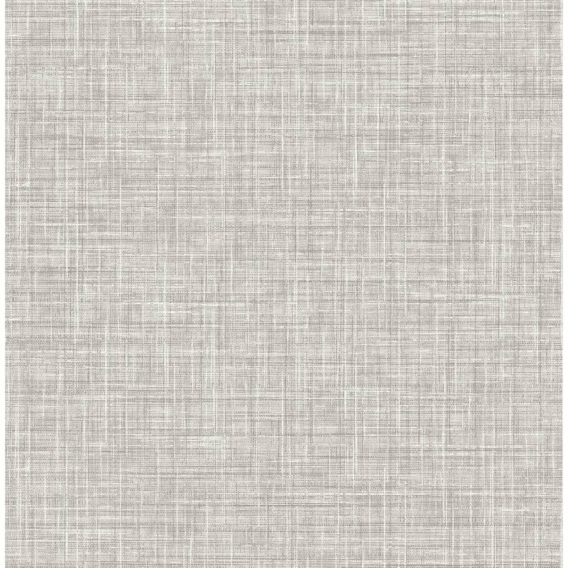 Fabric Textures Philip Poise Grey Linen Wallpaper - Grey