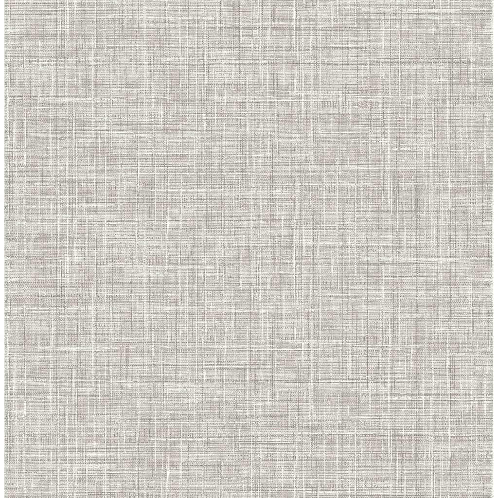 Fabric Textures Philip Poise Grey Linen Wallpaper