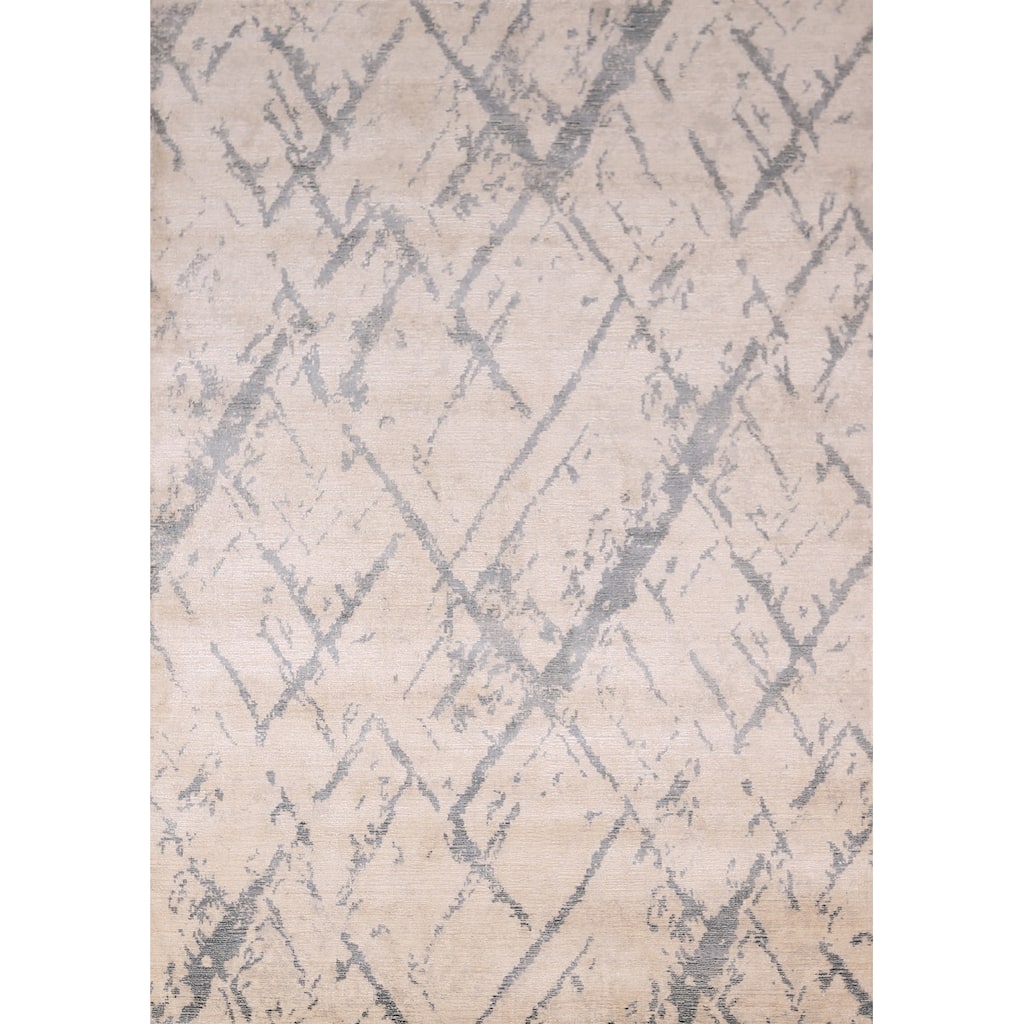 Abstract Modern Area Rug Hand-Knotted Wool Carpet - 5'3"x 7'7"
