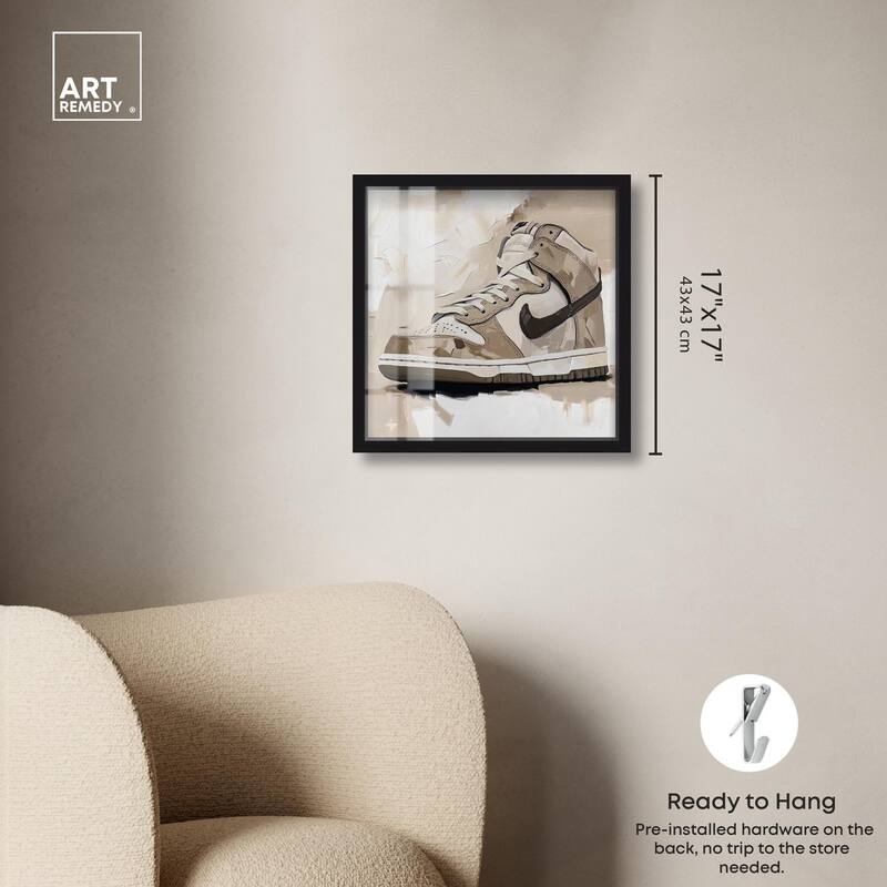 Light Tans Sneaker Shadowbox by Art Remedy