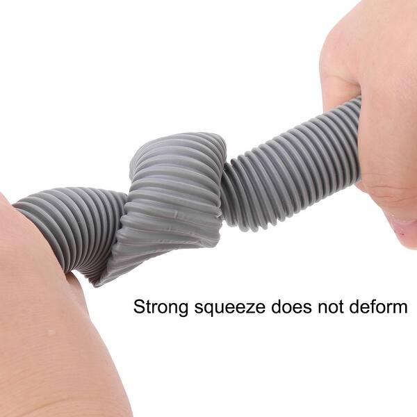 1 Meter Gray PVC Corrugated Drainage Hose – 50mm Inner Diameter, Flexible Thickened Pipe For Washing Machines, Toilets & Sewage