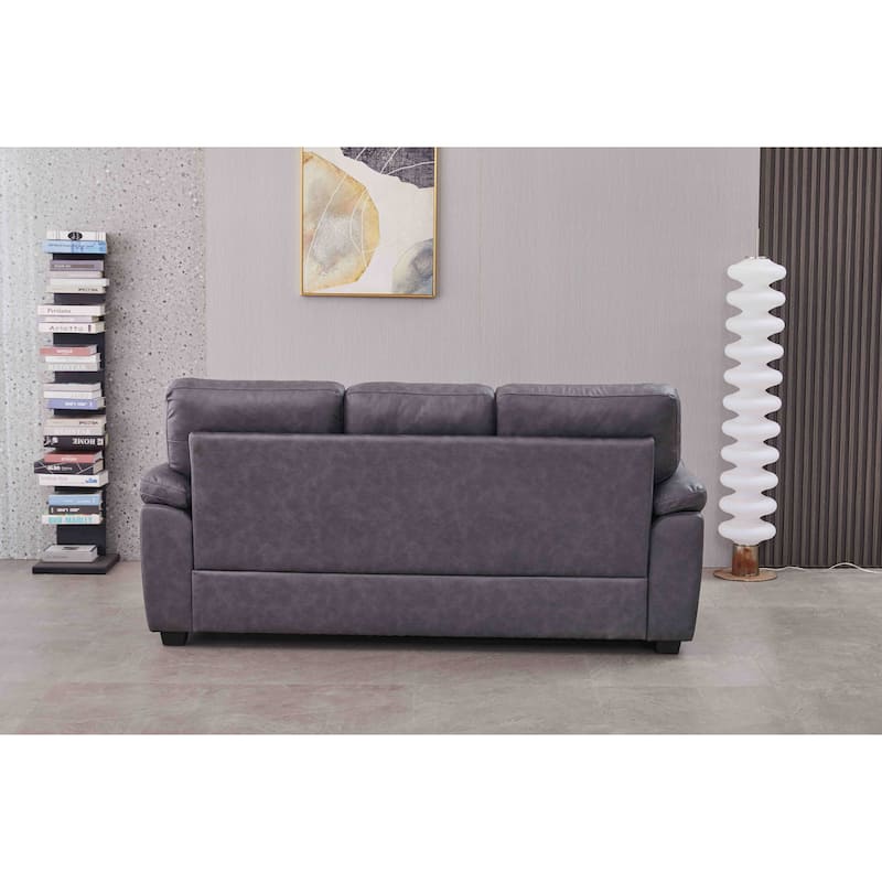 80.5'' Wide Faux Leather Sofa