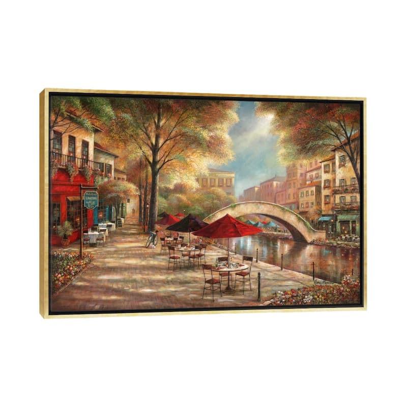 iCanvas "Riverwalk Charm" by Ruane Manning Framed Canvas Print - Gold - 18x26