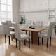 High-Back Tufted Nailhead Upholstered Dining Chairs (Set of 6) - Grey Linen