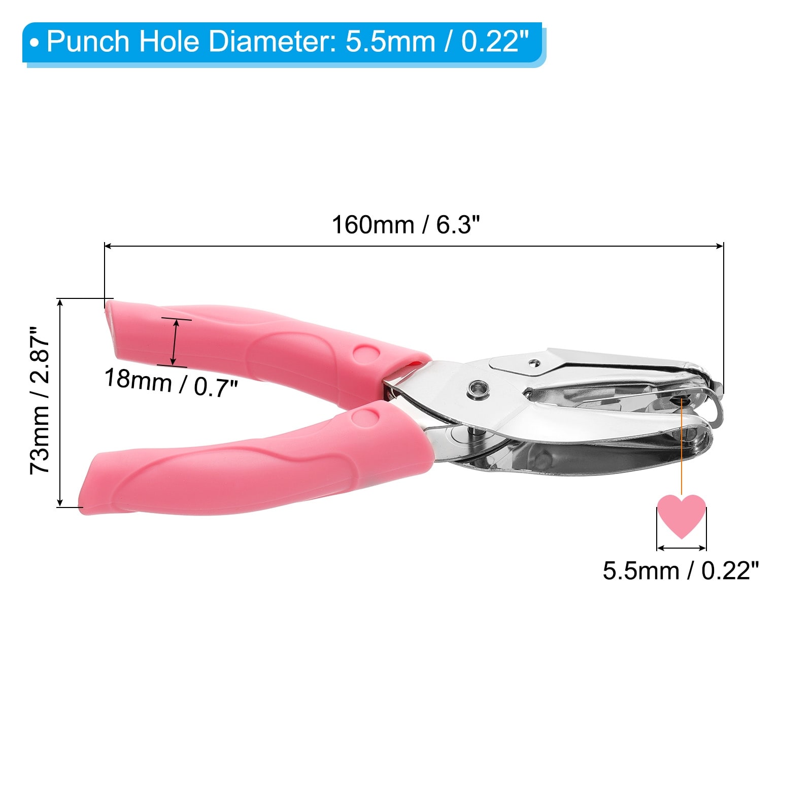 New 0.6/1 Inch Star Punch, Star Hole Paper Punch Hole Puncher Shape Punches