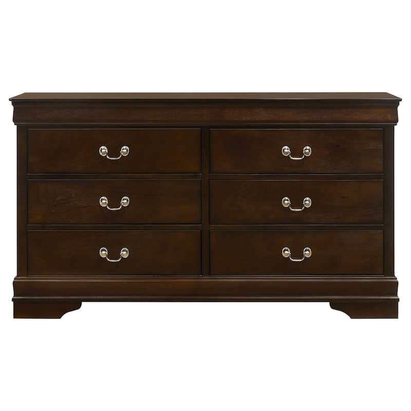Louis Philippe Panel Bedroom Set Cappuccino