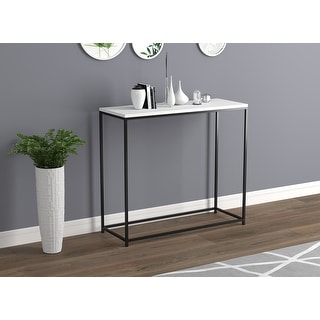 Console Table 31L White Black Metal - 31' x 12' x 28' - 31' x 12' x 28 ...