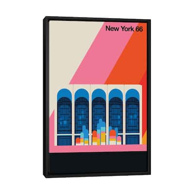 iCanvas "New York 66" by Bo Lundberg Framed Canvas Print