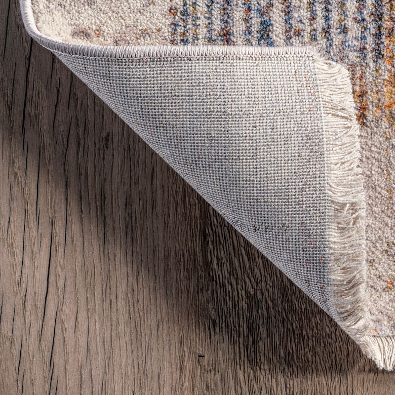 Nuloom Mindy Faded Contemporary Tiles Fringe Area Rug