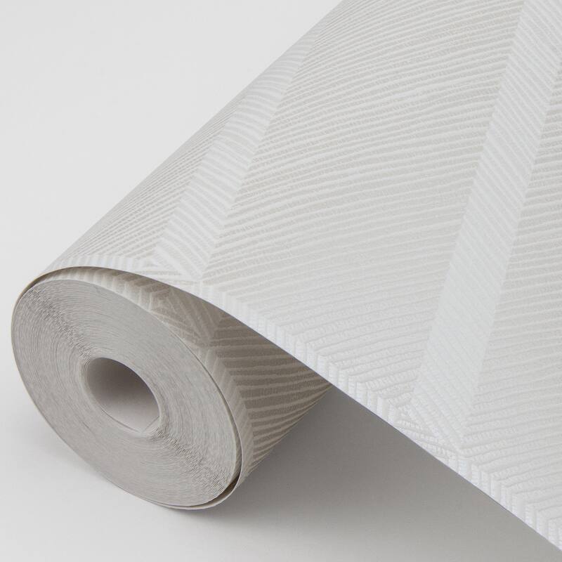 Scott Living Aspen White Chevron Wallpaper