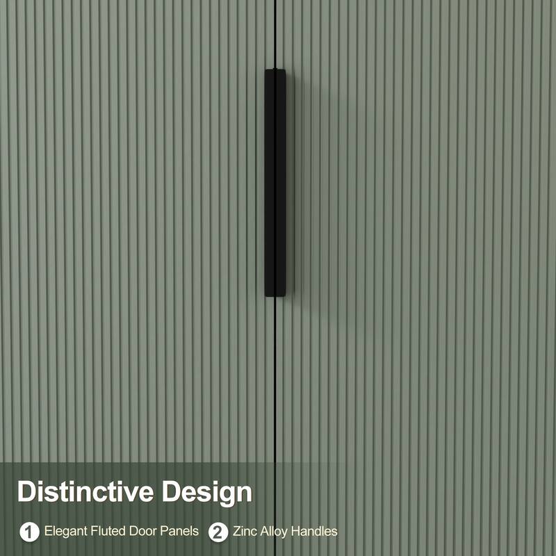 Vertical Stripes Bathroom Vanity Set with Sink Top & Faucet