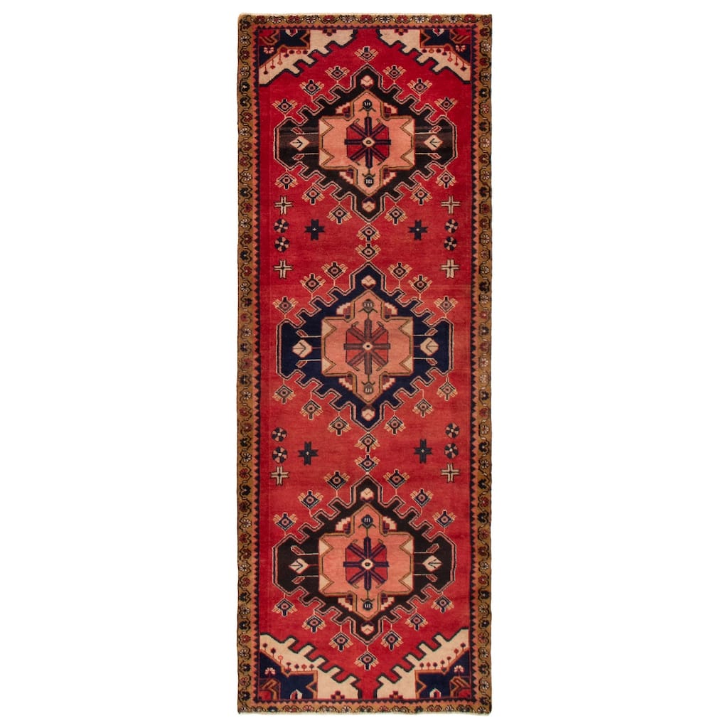 ECARPETGALLERY Hand-knotted Konya Anatolian Red Wool Rug - 3'6 x 9'5