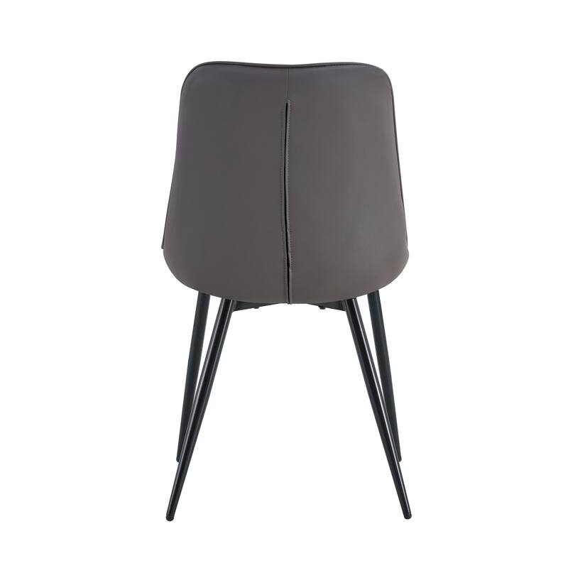 Modern Mesh PU Leather Kitchen Dining Chair with Cushion, Backrest, Metal Legs for Dining Room Kitchen Living Room Bedroom