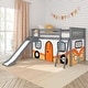 preview thumbnail 20 of 23, Max and Lily Classic Twin-Size Low Loft with Easy Slide and Curtain Grey